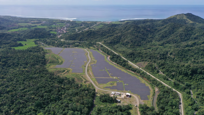 Solar PV with 26.8 MWp capacity, which is the biggest solar panel in Indonesia for mining activities